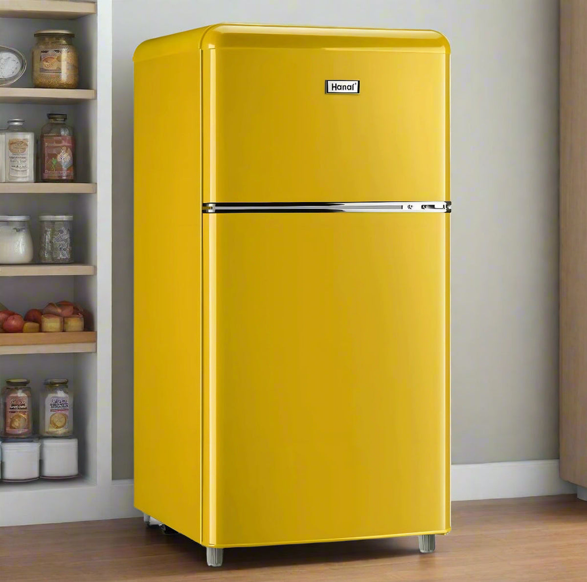 Vintage-Style Mini Fridge
