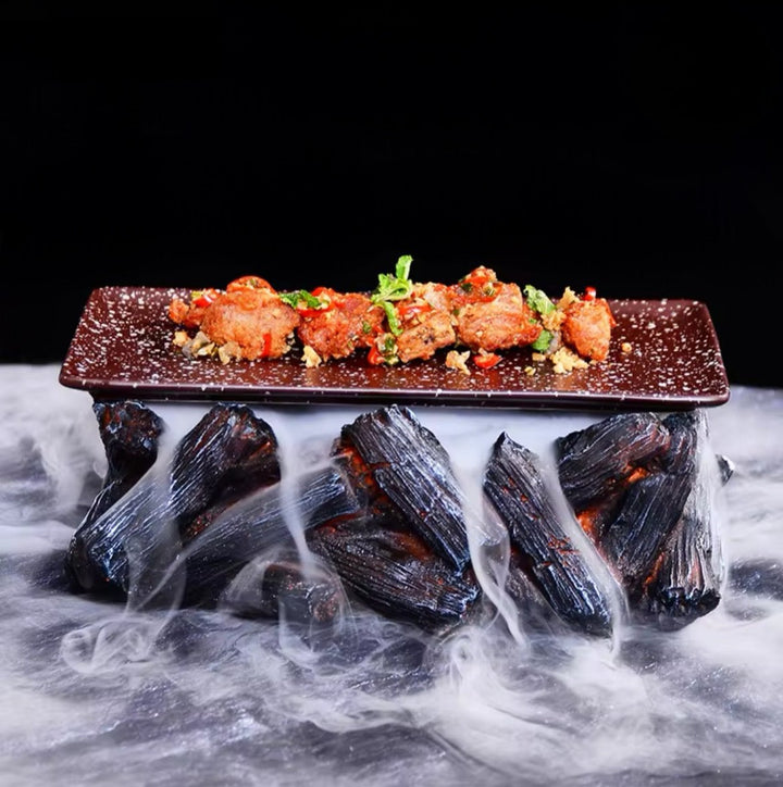 Black Charcoal Style Plate