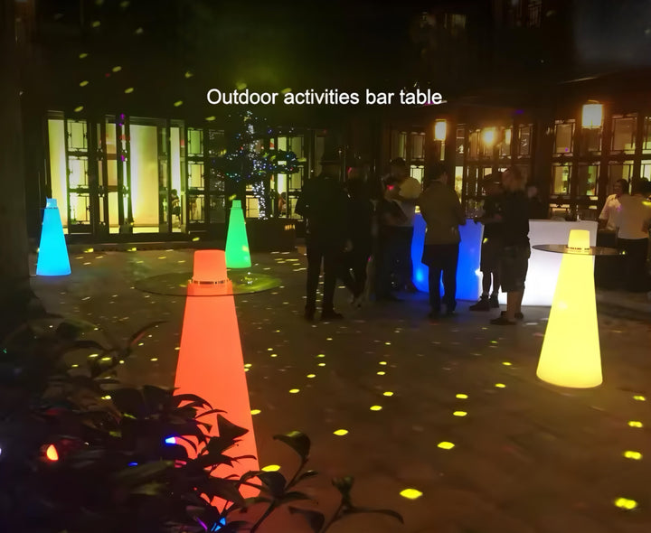 Tapered Illuminated Bar Table