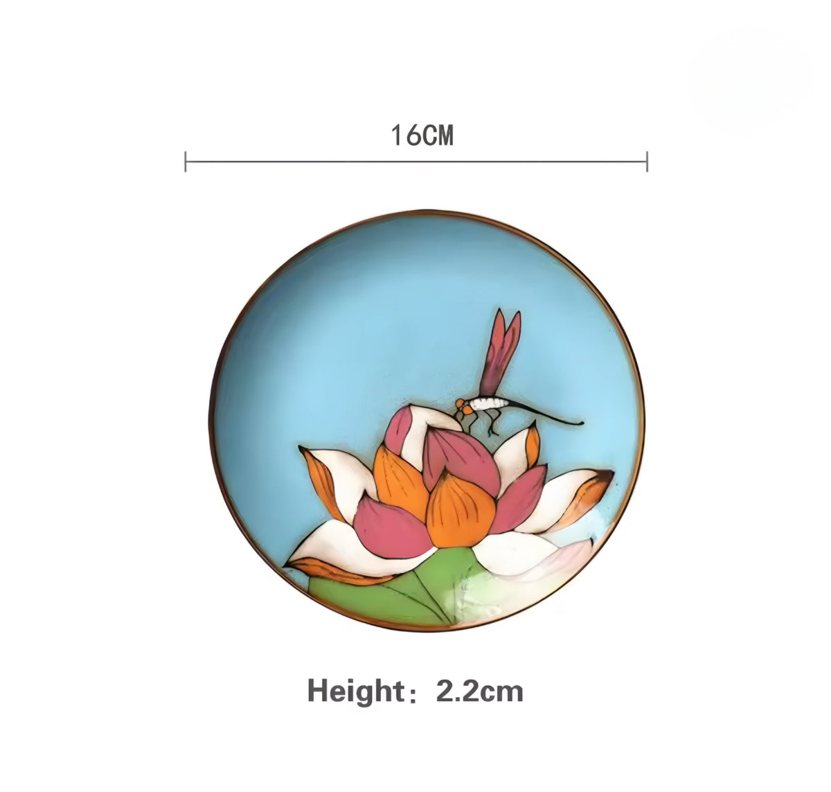 Hand-Painted Ceramic Plate Set — 6 Pieces