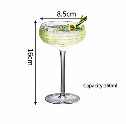 Textured Cocktail Coupe Set — 6 Pieces