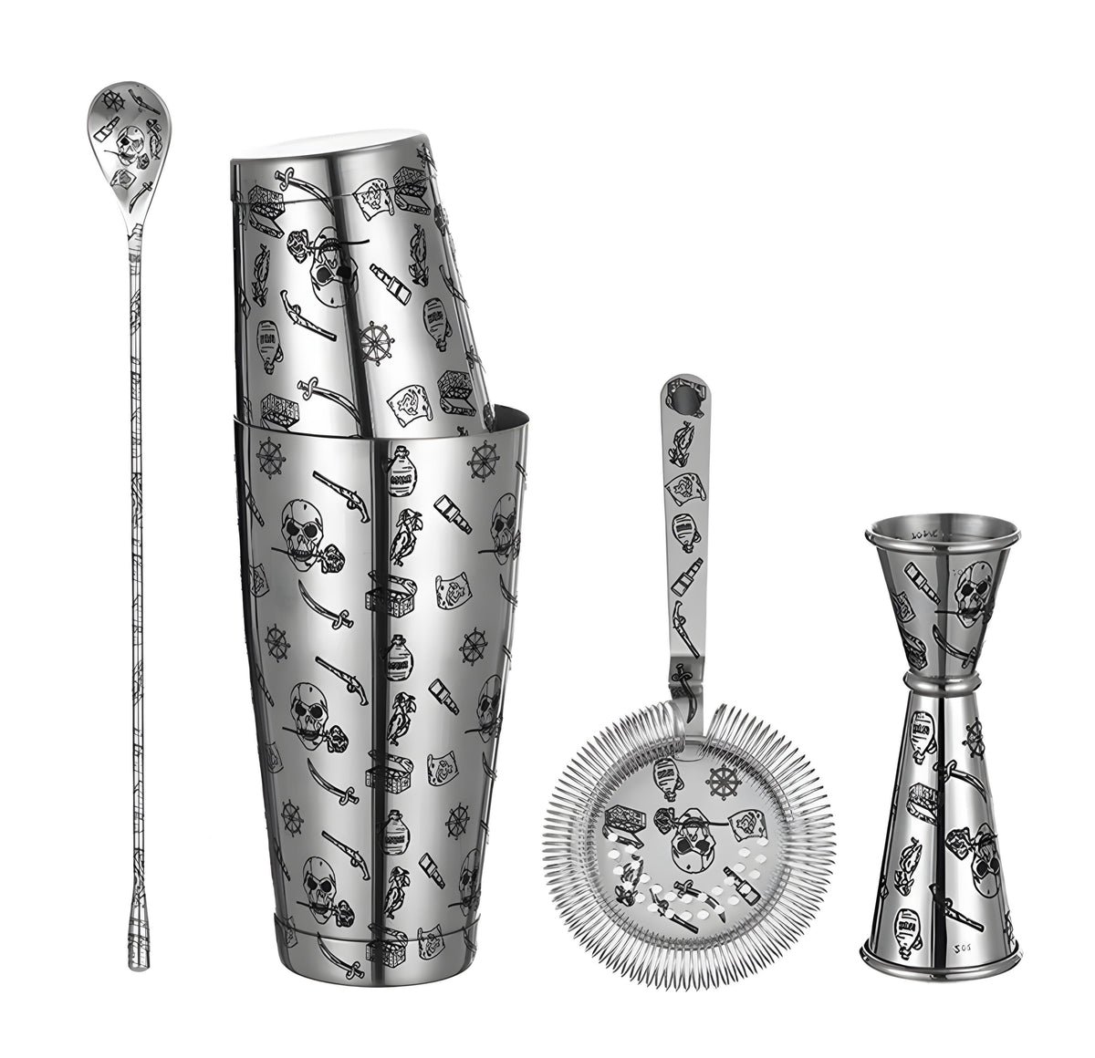 Decorative Cocktail Bar Tool Set — 5 Pieces