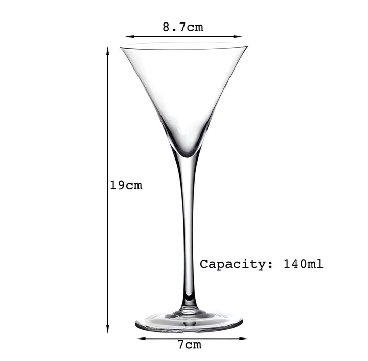 V-Shaped Martini Glass Set — 8 Pieces