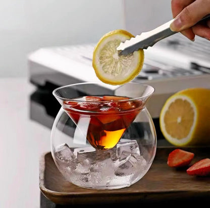 Triangular Cocktail Glass Set — 6 Pieces