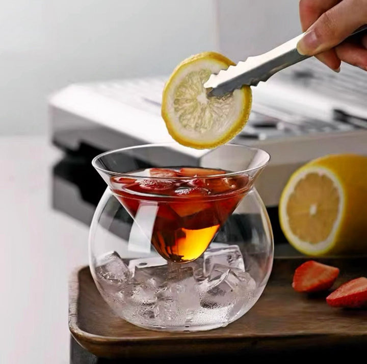 Triangular Cocktail Glass Set — 6 Pieces