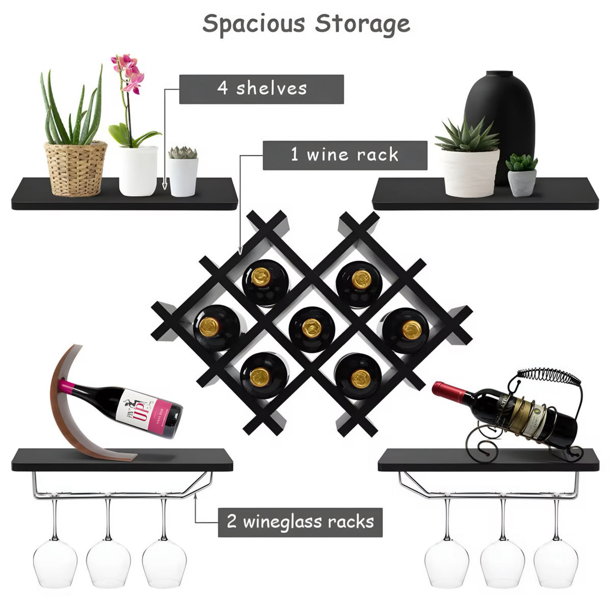 Wall-Mounted Shelf Rack