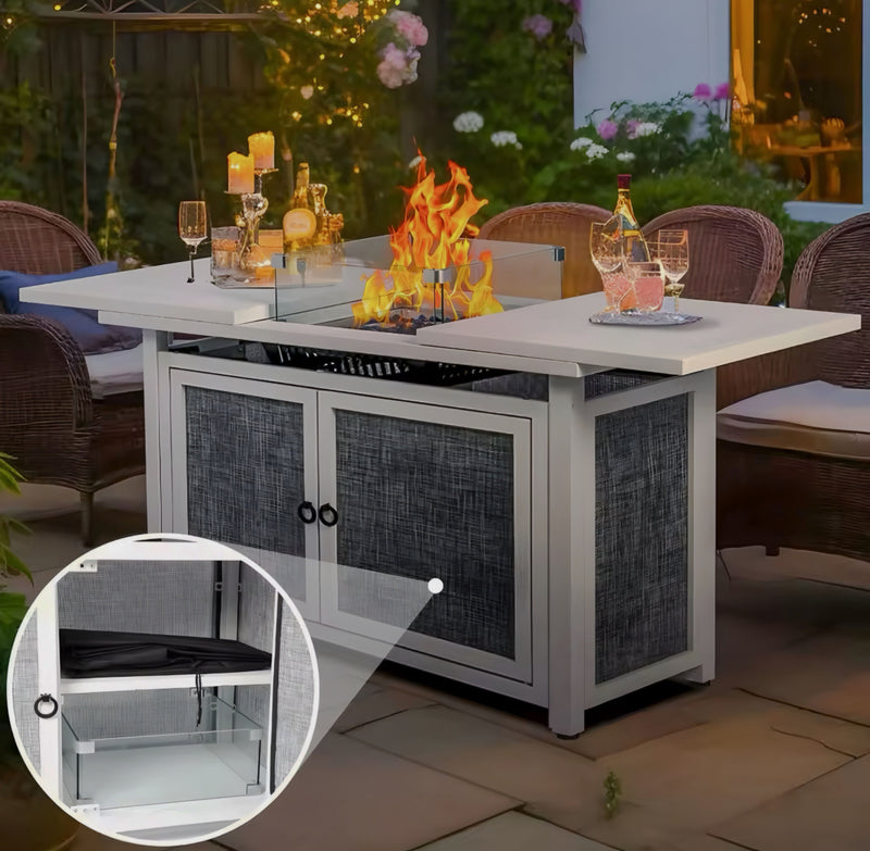 Propane Fire Pit Table with Storage