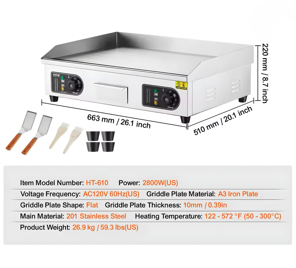Electric Countertop Griddle