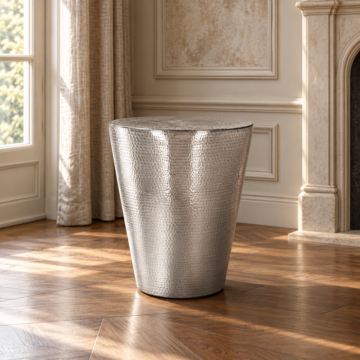 Chrome Drum Accent Table — main product image