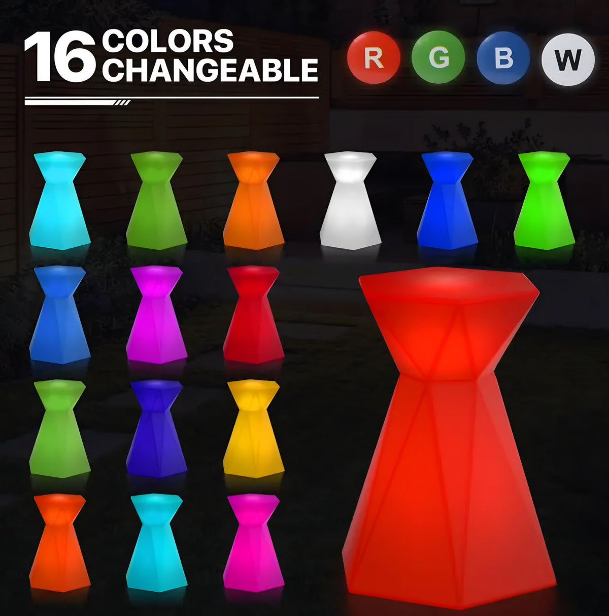 Hourglass Illuminated Bar Table
