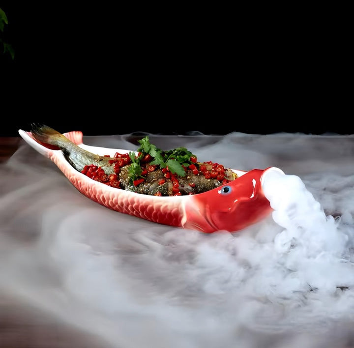 Fish-Shaped Dry Ice Plate
