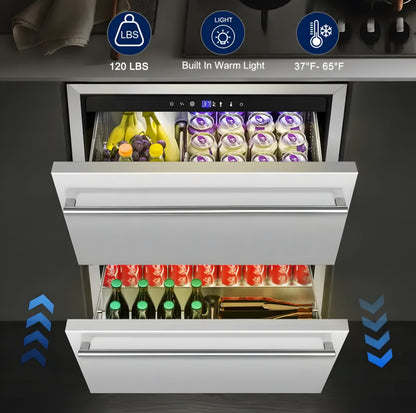 Undercounter Dual-Drawer Fridge Cooler