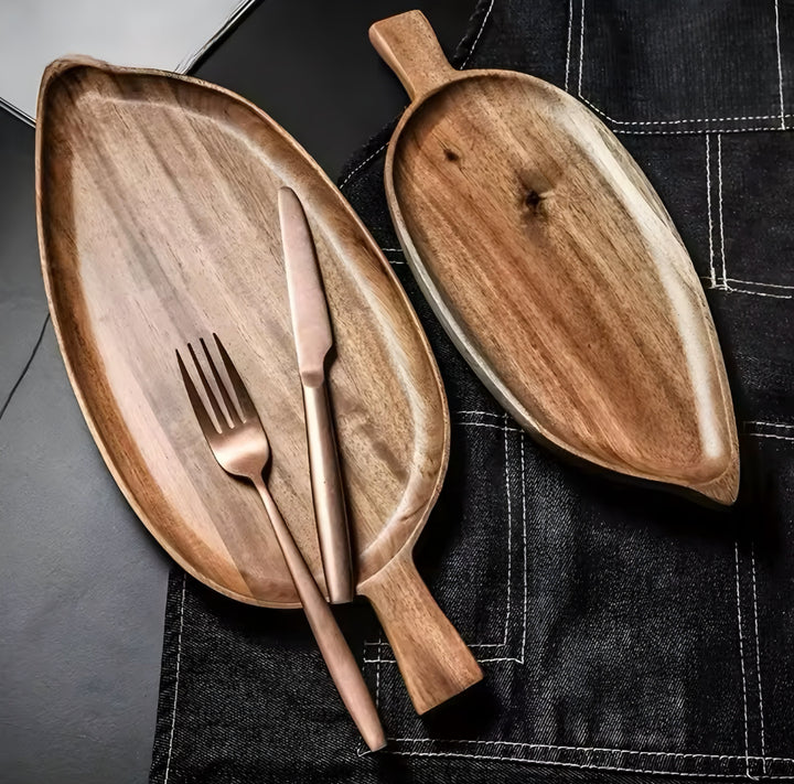 Leaf-Shaped Trays Set — 2 Pieces