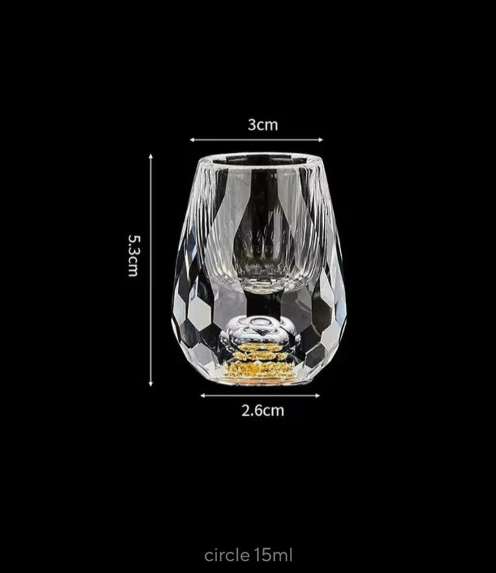 Faceted Shot Glass Set — 6 Pieces