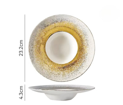 Speckled Ceramic Plate Set — 4 Pieces
