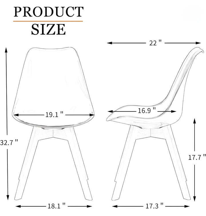 Acrylic Dining Chair Set — 4 Pieces