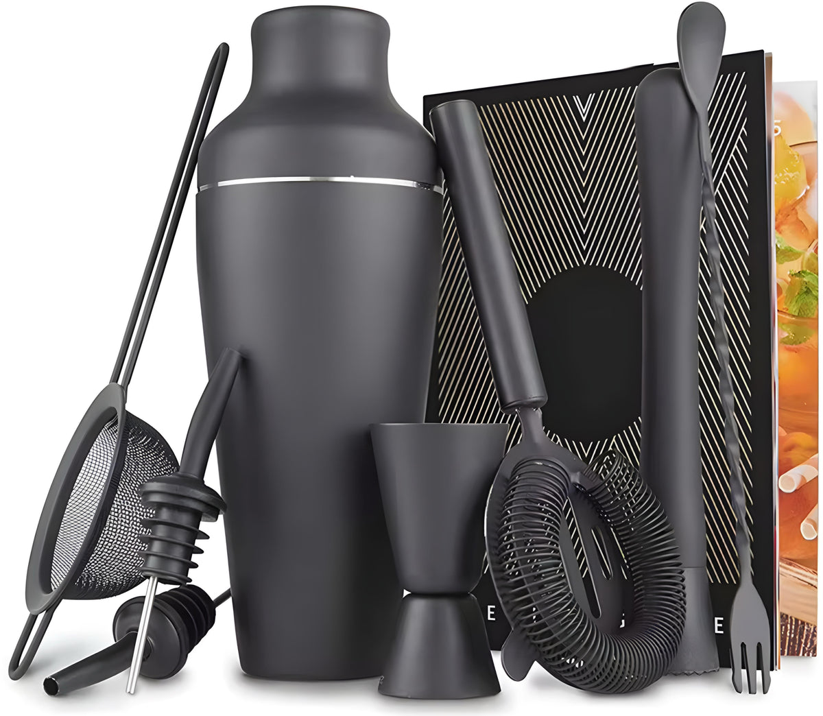 Cocktail Shaker & Bar Tool Set — 9 Pieces