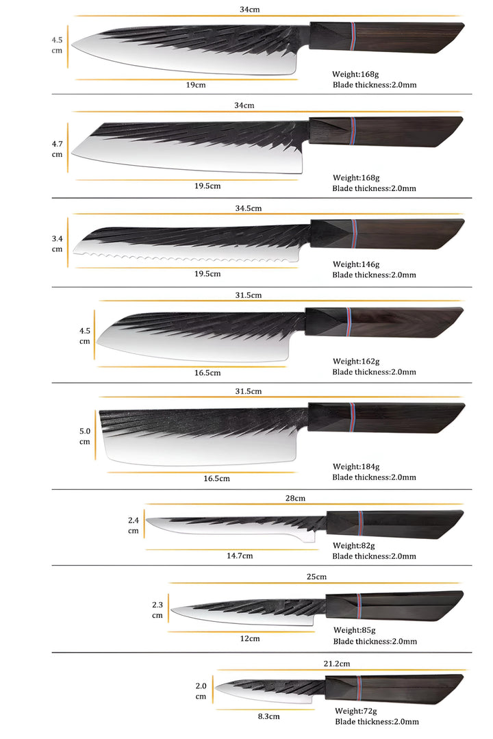 Carbon Steel Knife Set