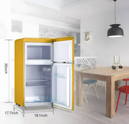 Vintage-Style Mini Fridge