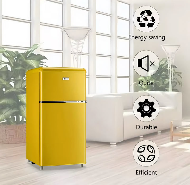 Vintage-Style Mini Fridge