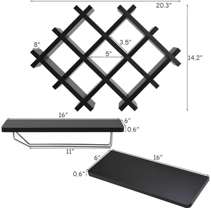 Wall-Mounted Shelf Rack