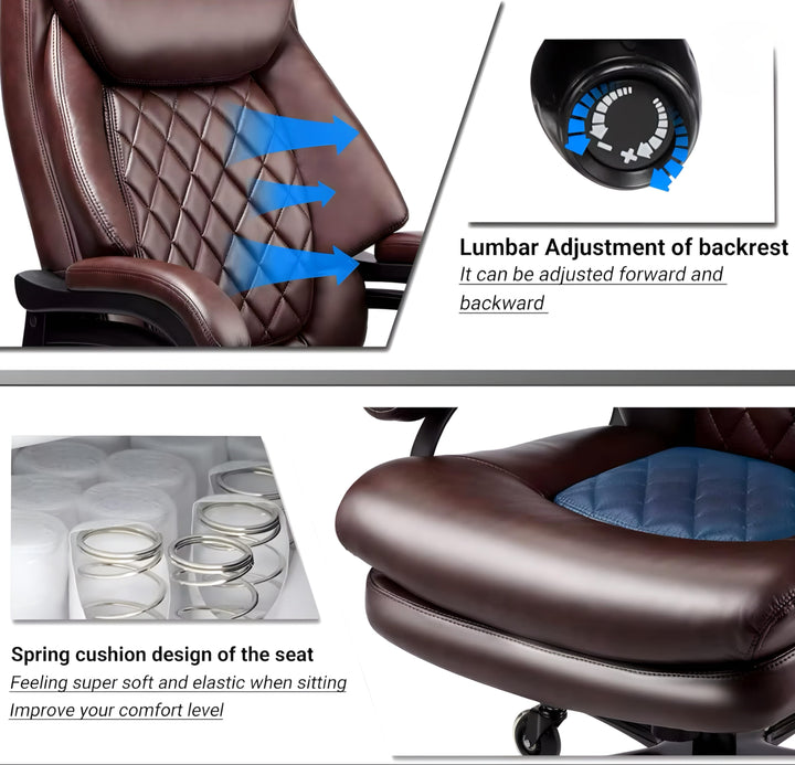 Diamond-Quilted Office Chair