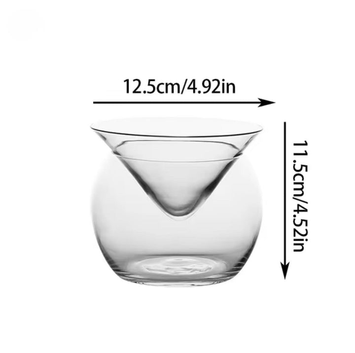 Triangular Cocktail Glass Set — 6 Pieces