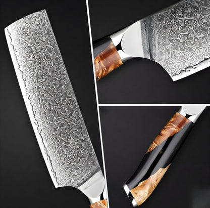 Damascus Stainless Steel Knife Set — 7 Pieces