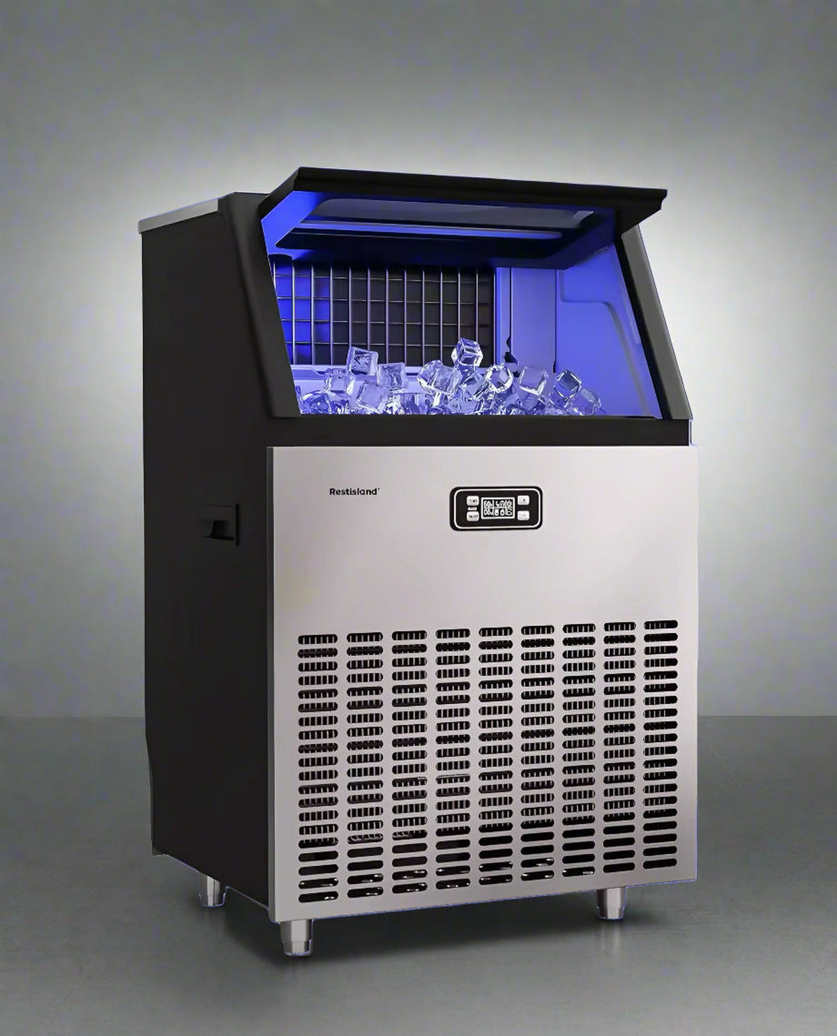Ice Maker with Sloped Viewing Window