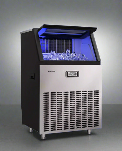 Ice Maker with Sloped Viewing Window