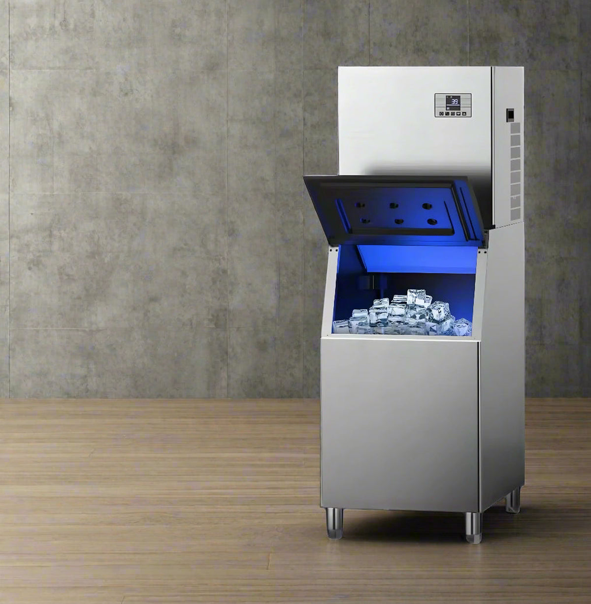 Commercial Ice Maker with Upper Cabinet