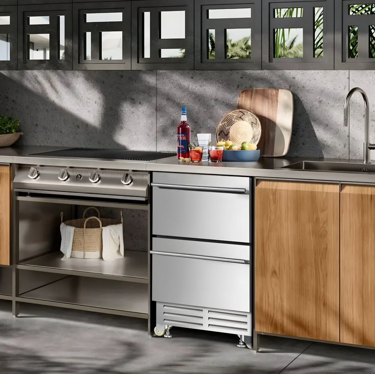 Undercounter Dual-Drawer Fridge Cooler