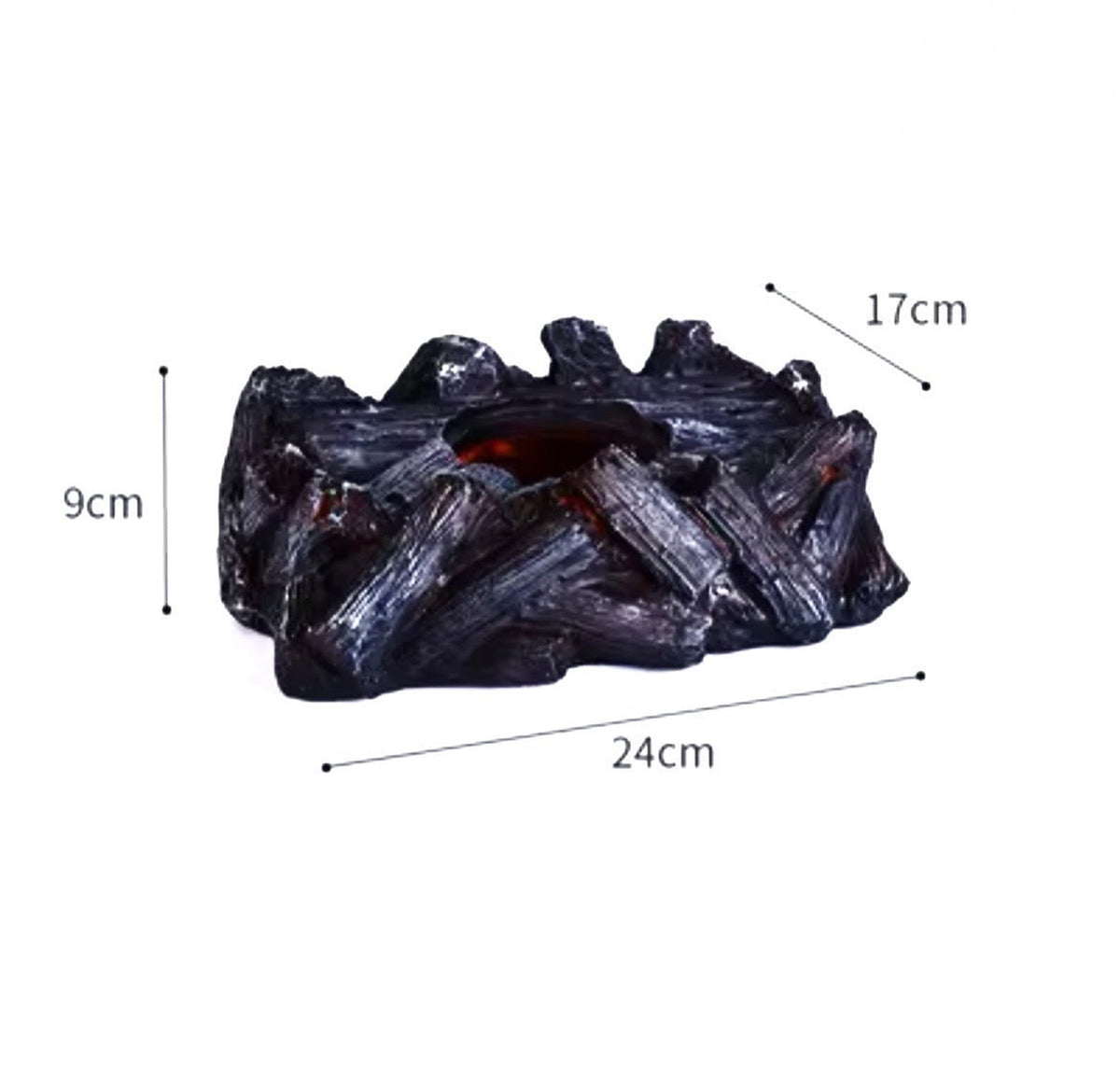 Black Charcoal Style Plate
