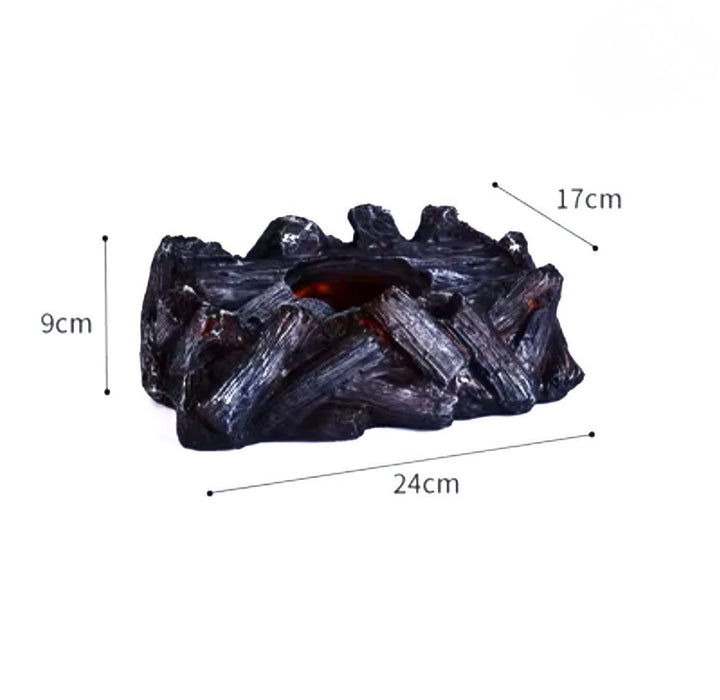 Black Charcoal Style Plate