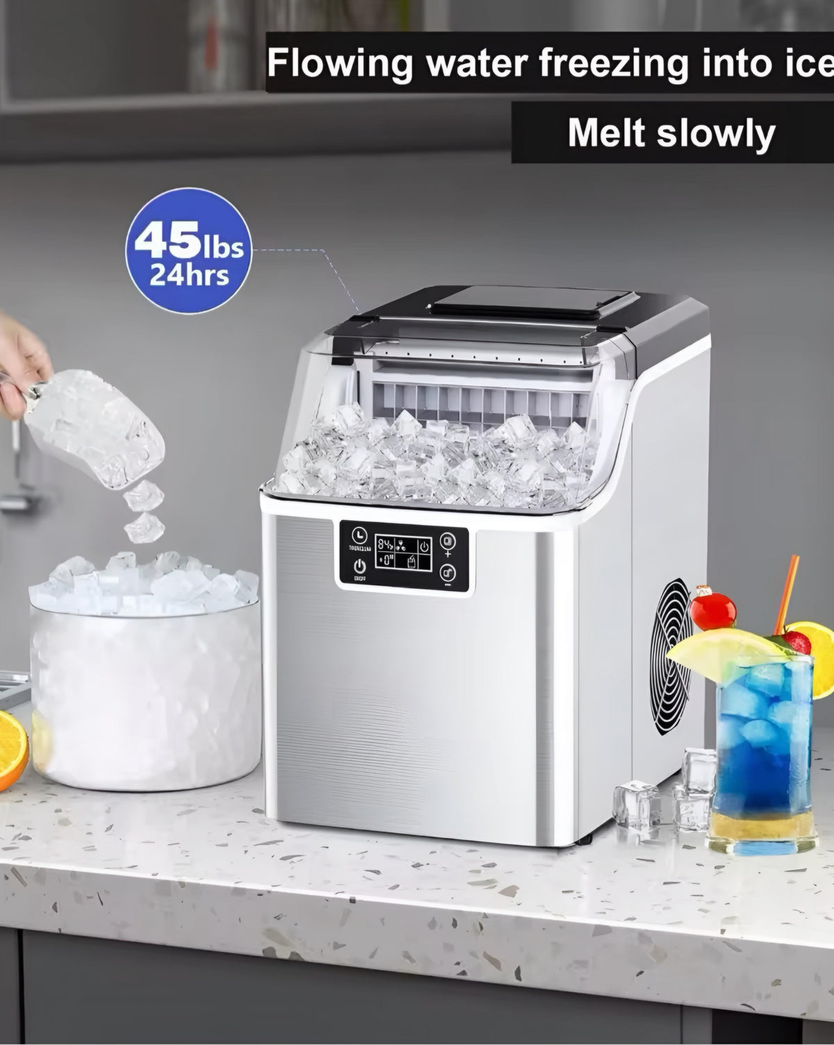 Countertop Ice Maker — 45 lb per Day