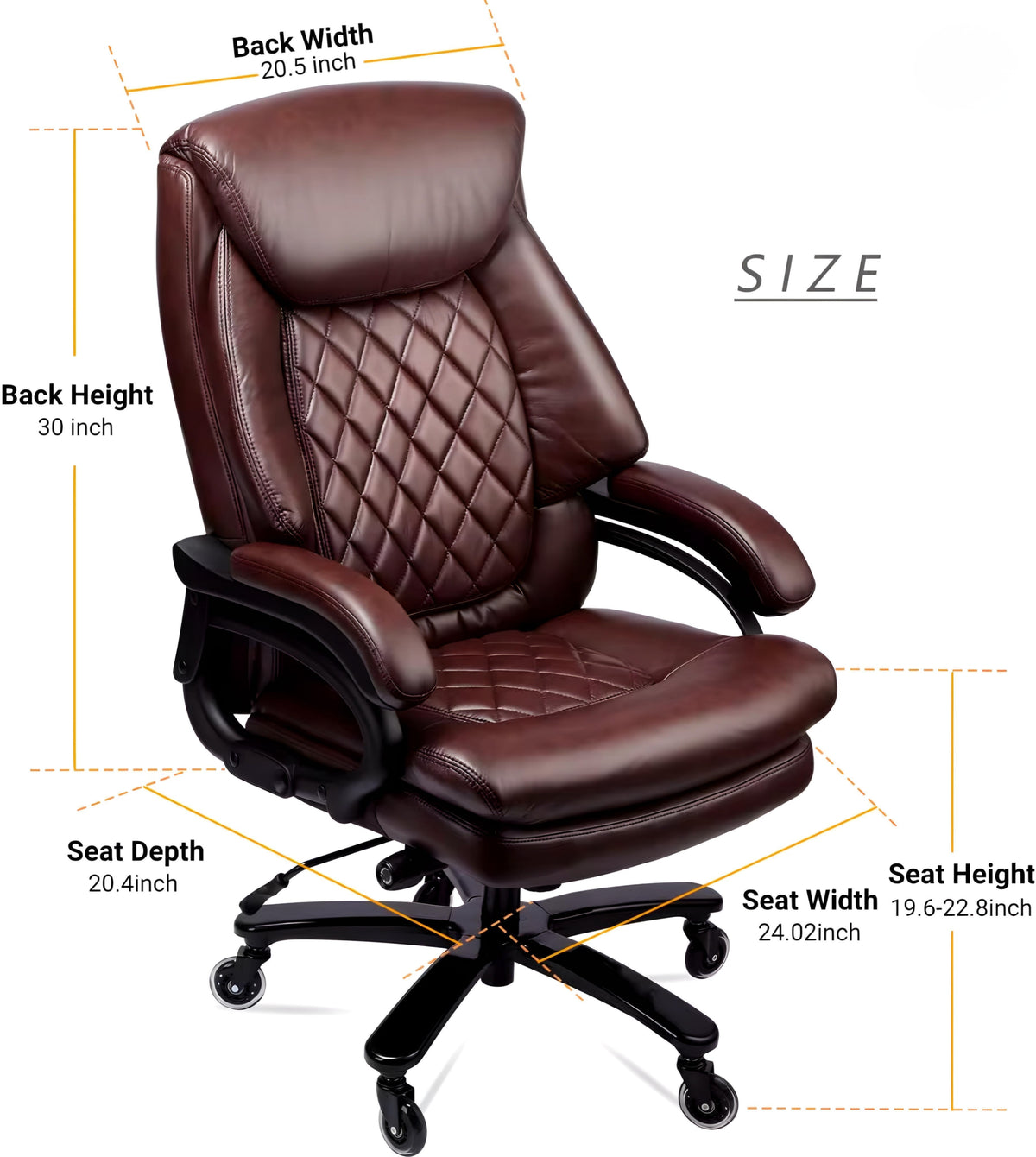 Diamond-Quilted Office Chair