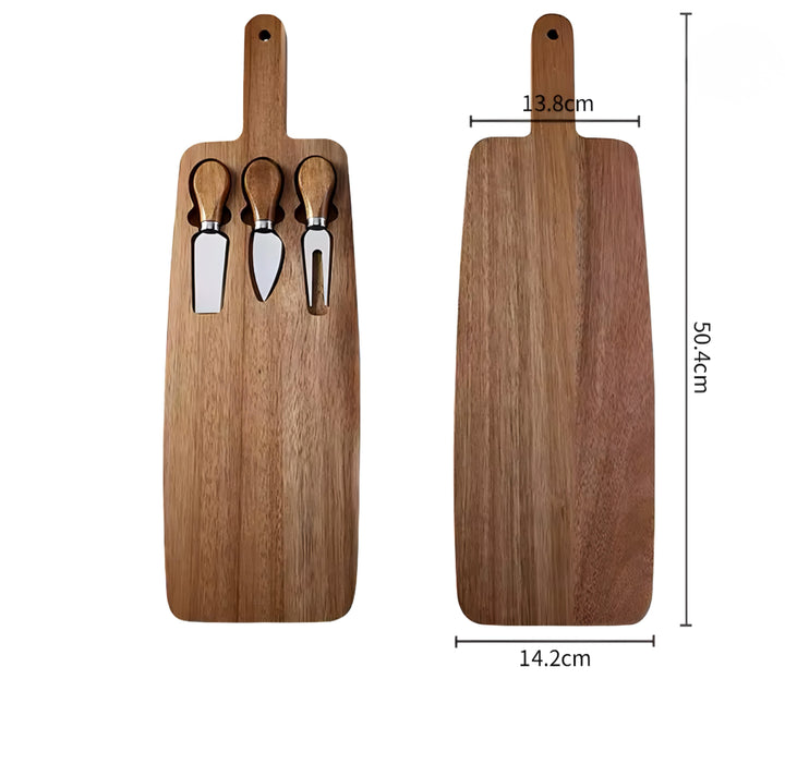 Paddle Cheese Board with Utensils