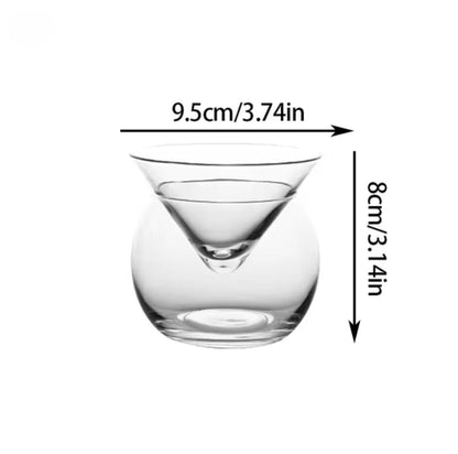 Triangular Cocktail Glass Set — 6 Pieces