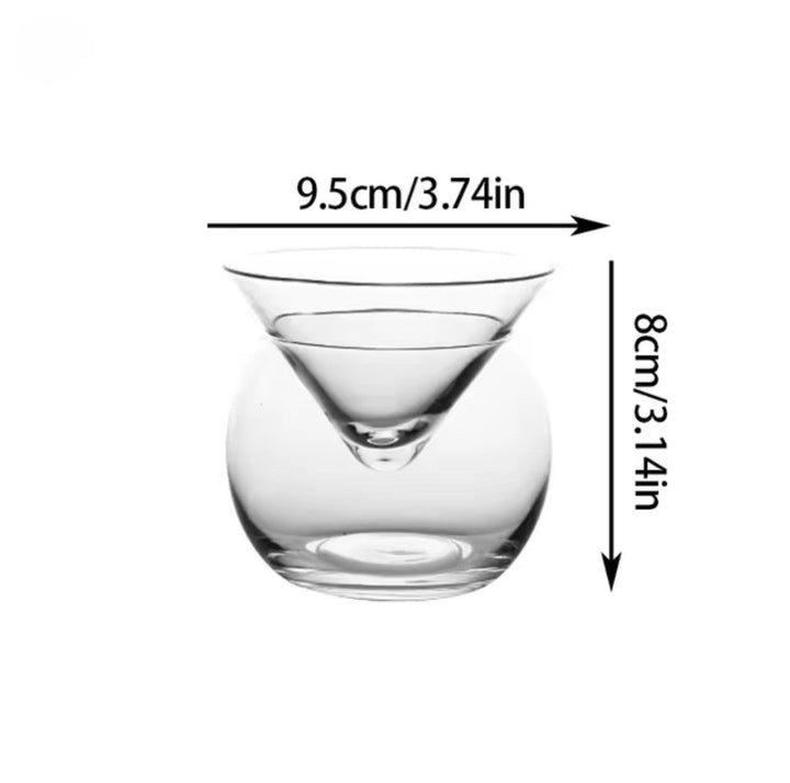 Triangular Cocktail Glass Set — 6 Pieces
