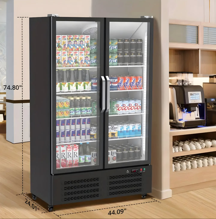 Dual-Door Beverage Cooler