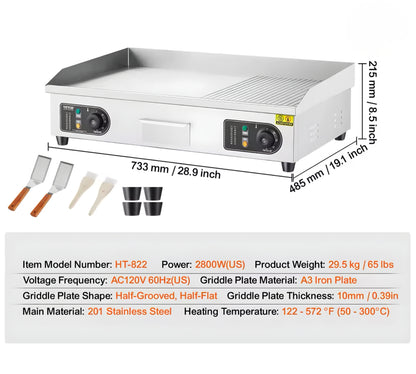 Electric Countertop Griddle