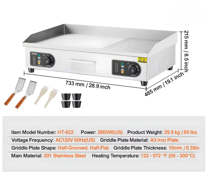 Electric Countertop Griddle