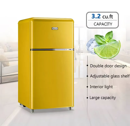Vintage-Style Mini Fridge