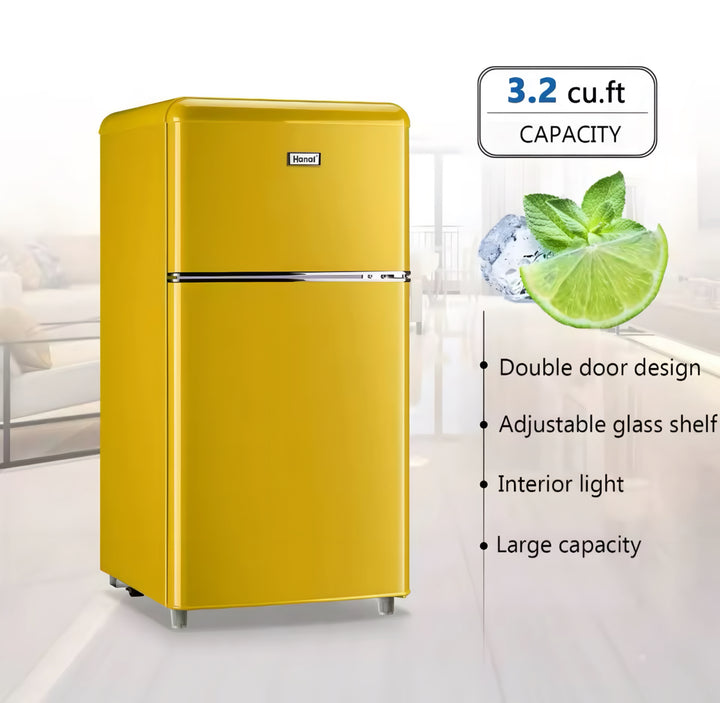 Vintage-Style Mini Fridge