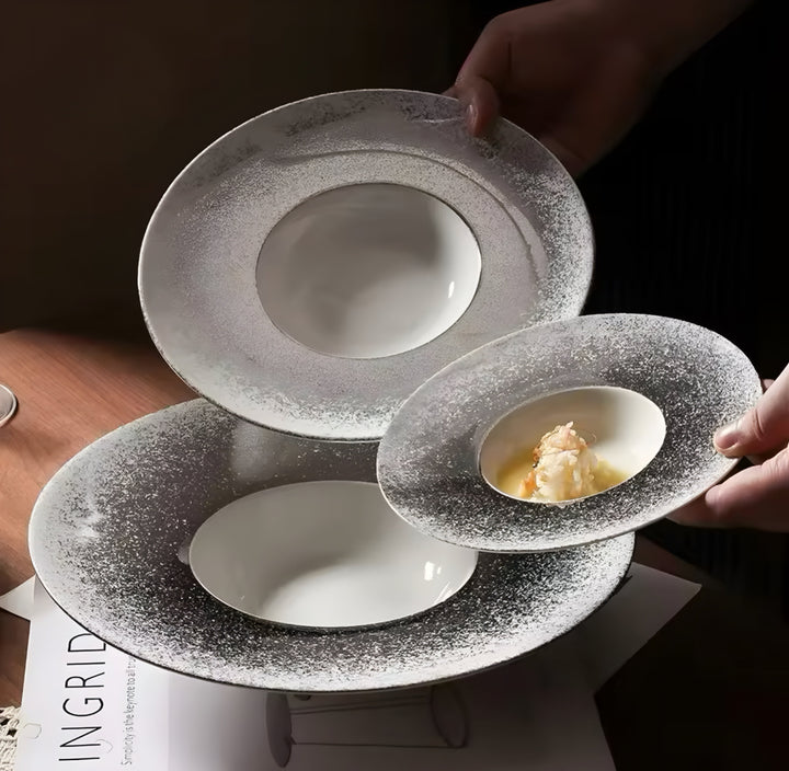 Speckled Ceramic Plate Set — 4 Pieces