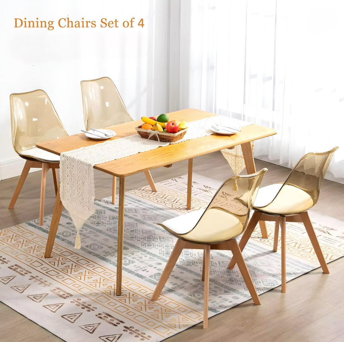 Acrylic Dining Chair Set — 4 Pieces