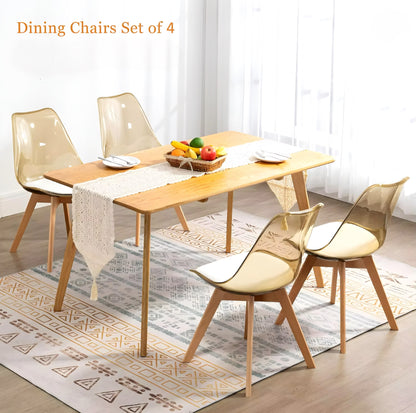 Acrylic Dining Chair Set — 4 Pieces