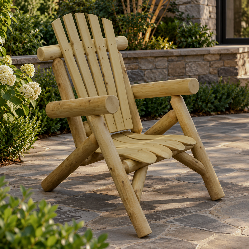 Natural Wood Lounge Chair — main product image
