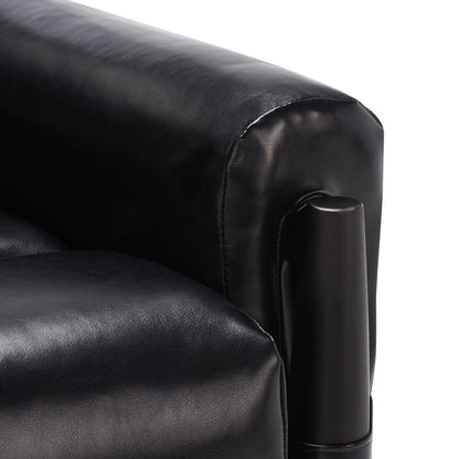 Strap-Detail Wood-Frame Accent Chair