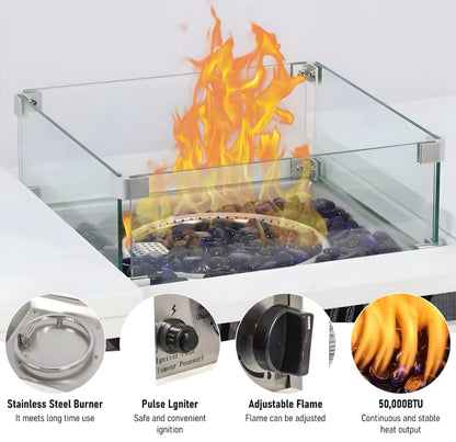 Propane Fire Pit Table with Storage